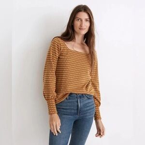 Madewell Jacquard Squareneck Top